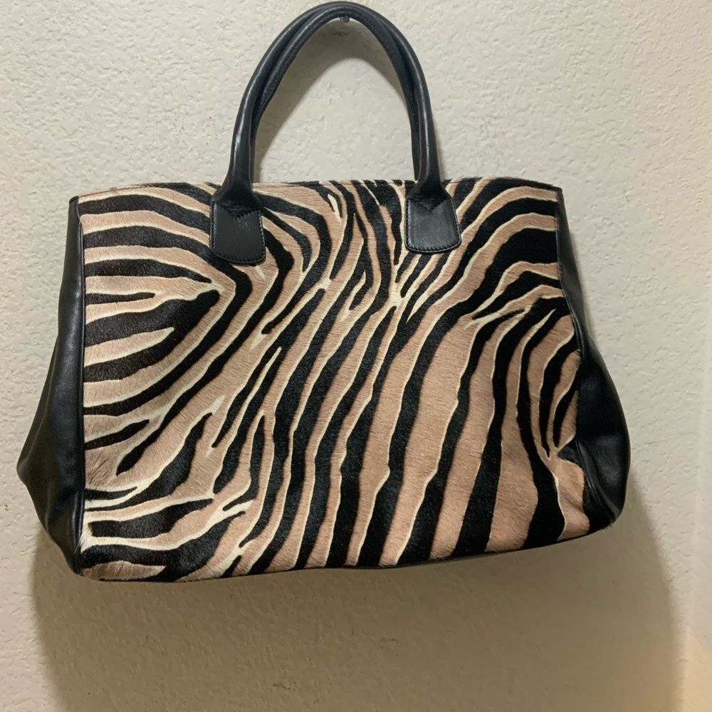 Varriale genuine leather handbag animal print multicolor made in Italy